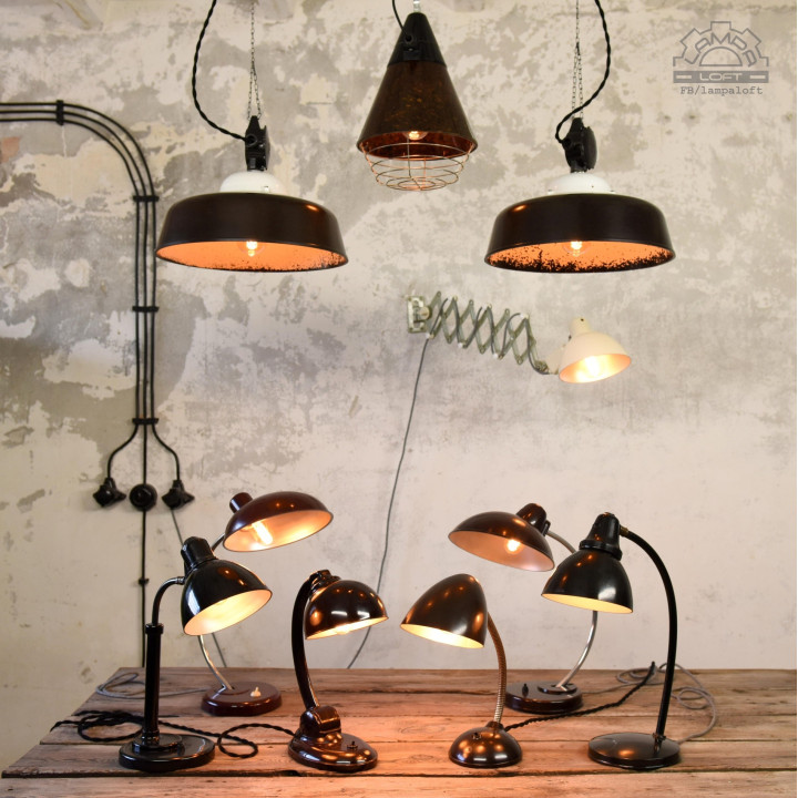 Lampa biurkowa z lat 30' AEG
