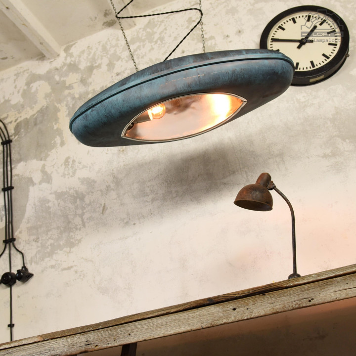 Lampa industrialna VEB Leuchtenbau Leipzig