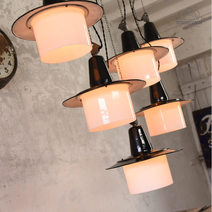 Lampy industrialne OBp-2 z lat 60'