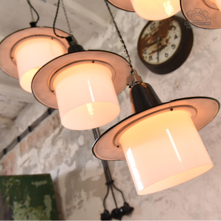 Lampy industrialne OBp-2 z lat 60'