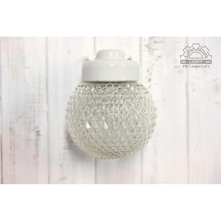Kinkiet porcelanowy z lat 70'