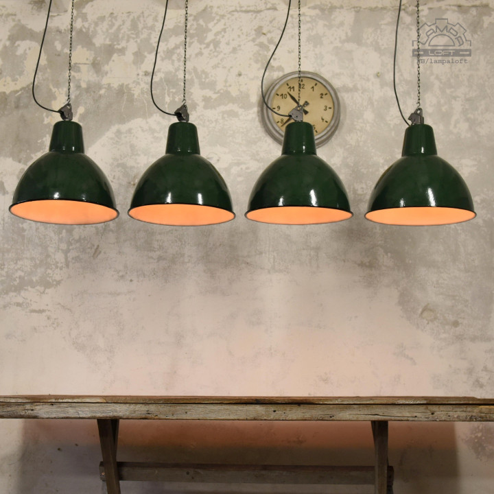 Lampy industrialne OBg-4 z lat 70'