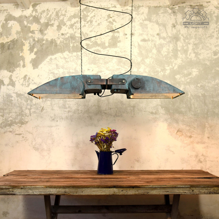 Ogromna lampa industrialna z lat 80'