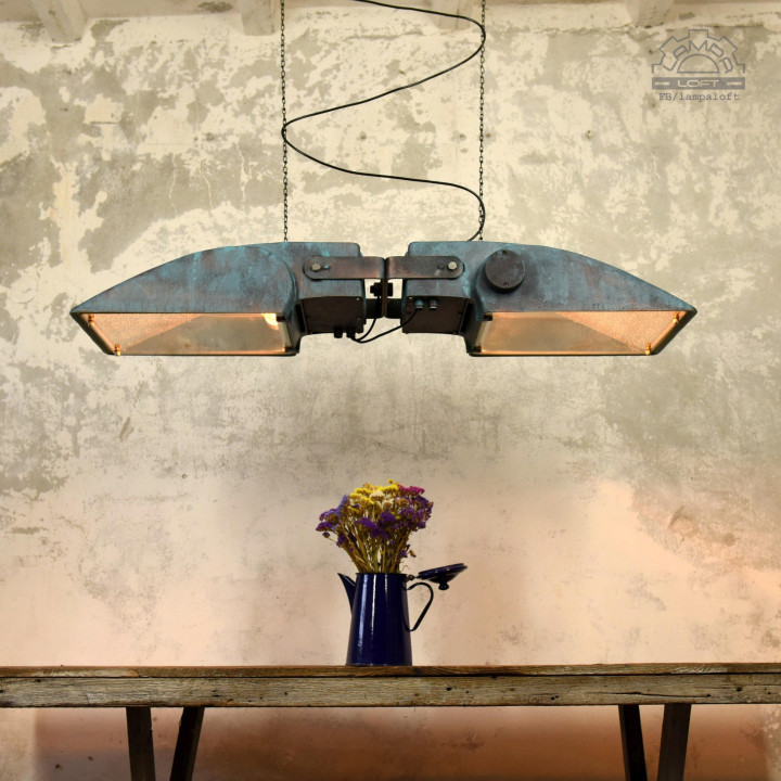 Ogromna lampa industrialna z lat 80'