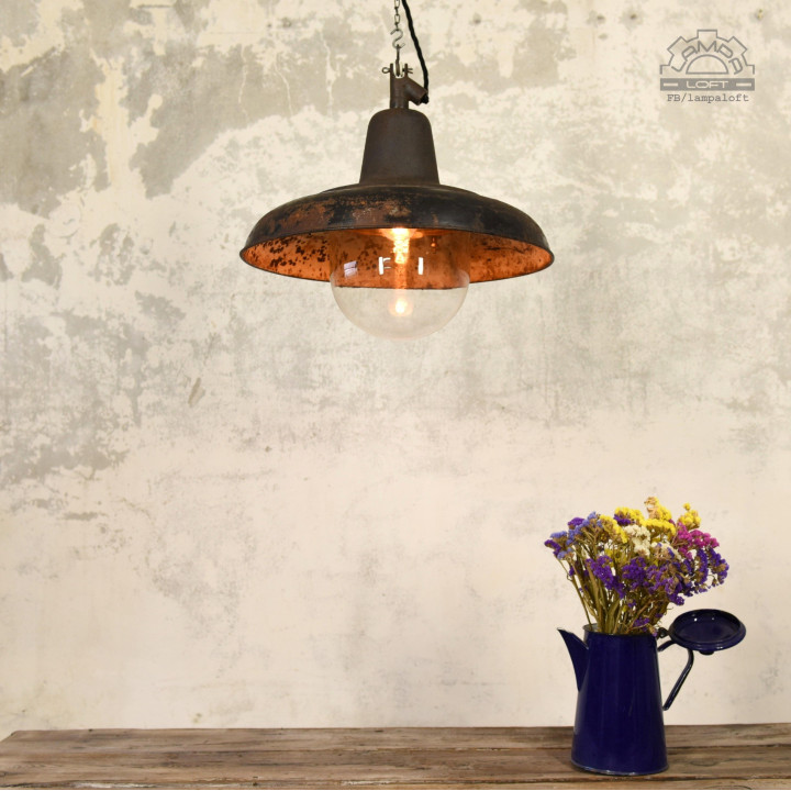Lampa industrialna z lat 30' nr.kat 12011 z fabryki Antoniego Marciniaka