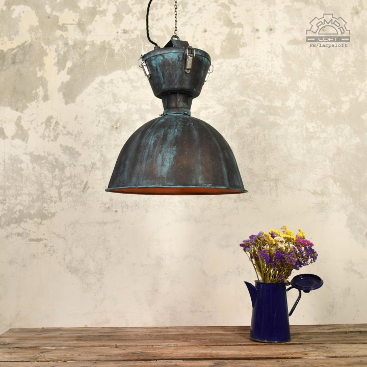 Lampa industrialna Glamox z lat 70'