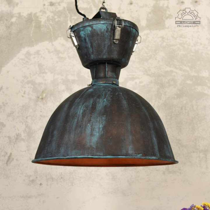 Lampa industrialna Glamox z lat 70'