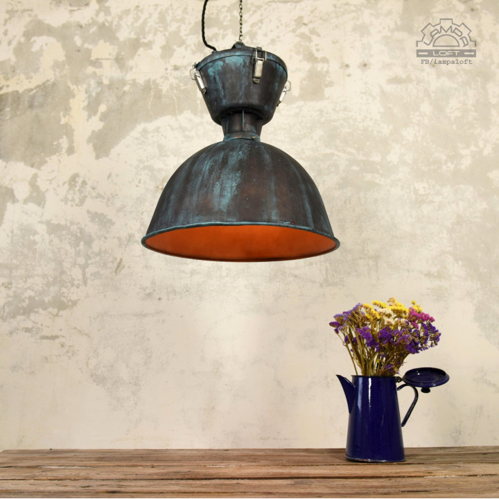 Lampa industrialna Glamox z lat 70'