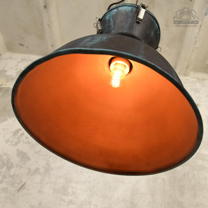Lampa industrialna Glamox z lat 70'