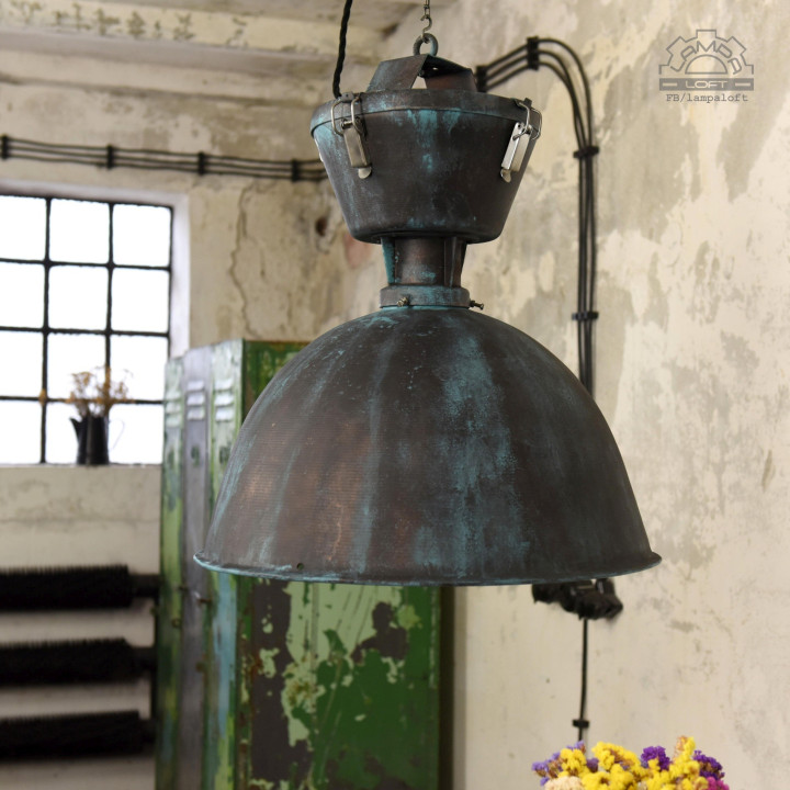 Lampa industrialna Glamox z lat 70'