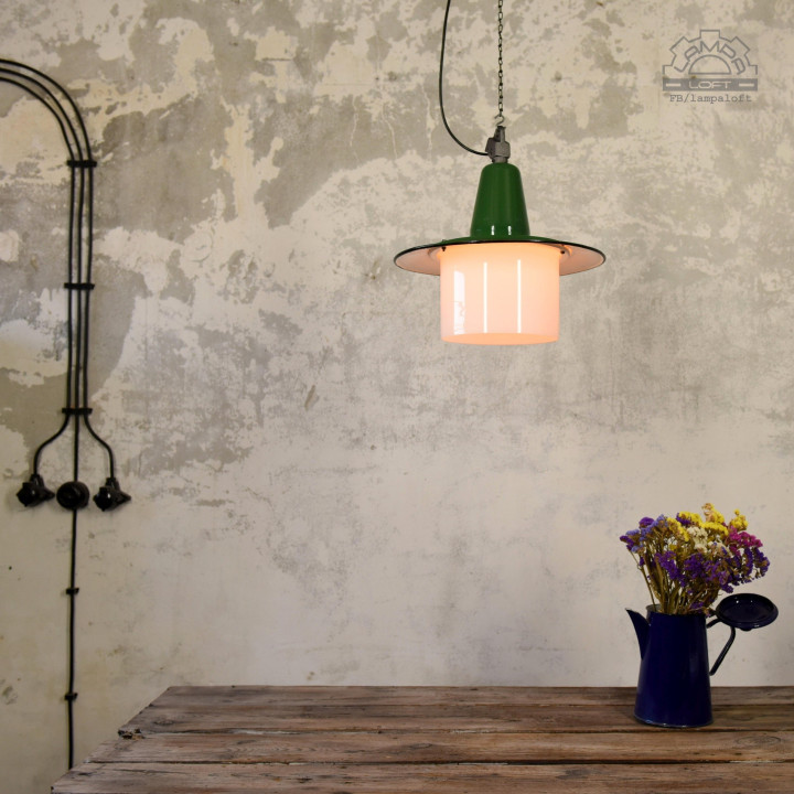 Emaliowana lampa industrialna OBp-2