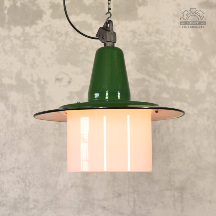 Emaliowana lampa industrialna OBp-2