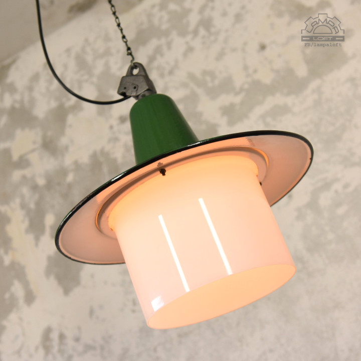 Emaliowana lampa industrialna OBp-2