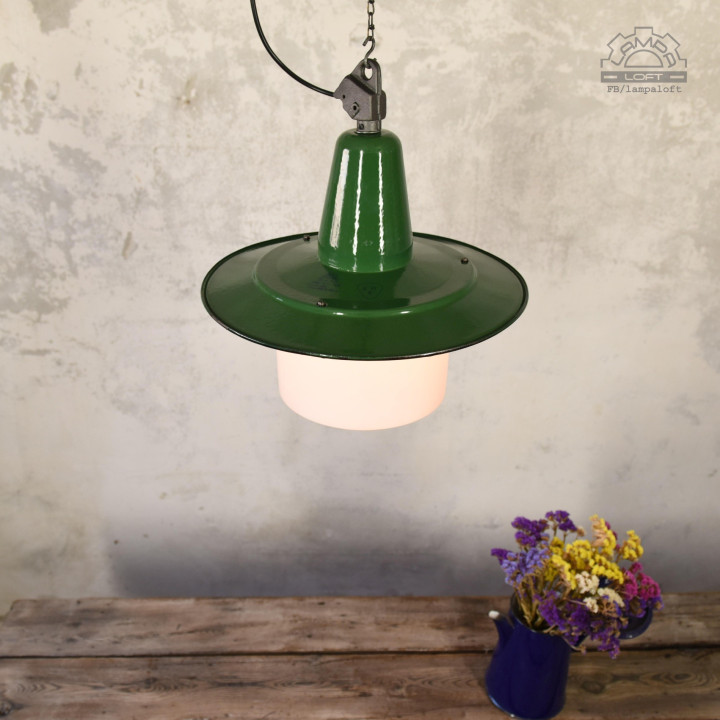 Emaliowana lampa industrialna OBp-2