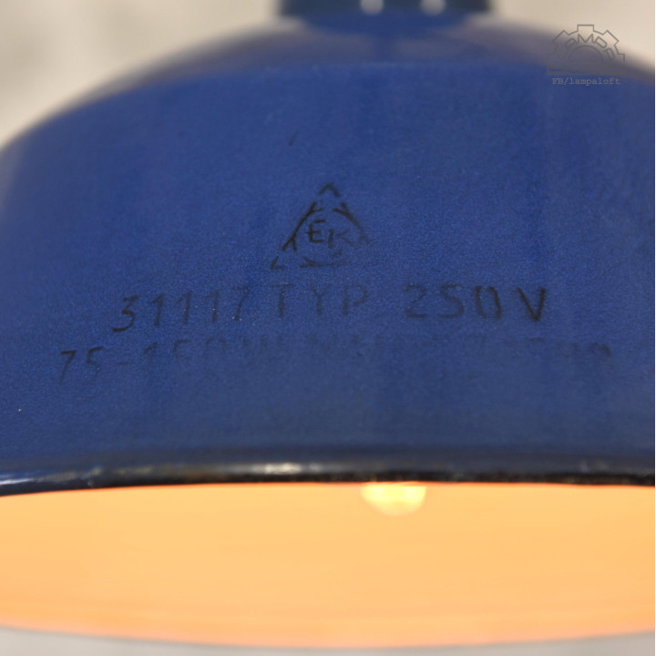 Węgierska lampa emaliowana z lat 60'
