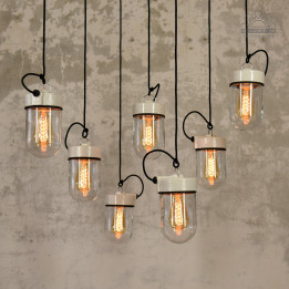Wisząca lampa porcelanowa