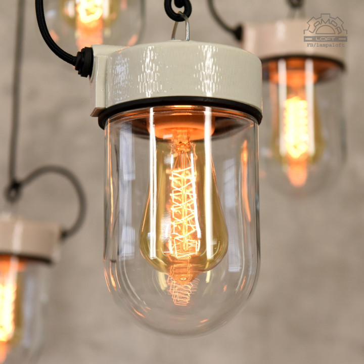 Wisząca lampa porcelanowa