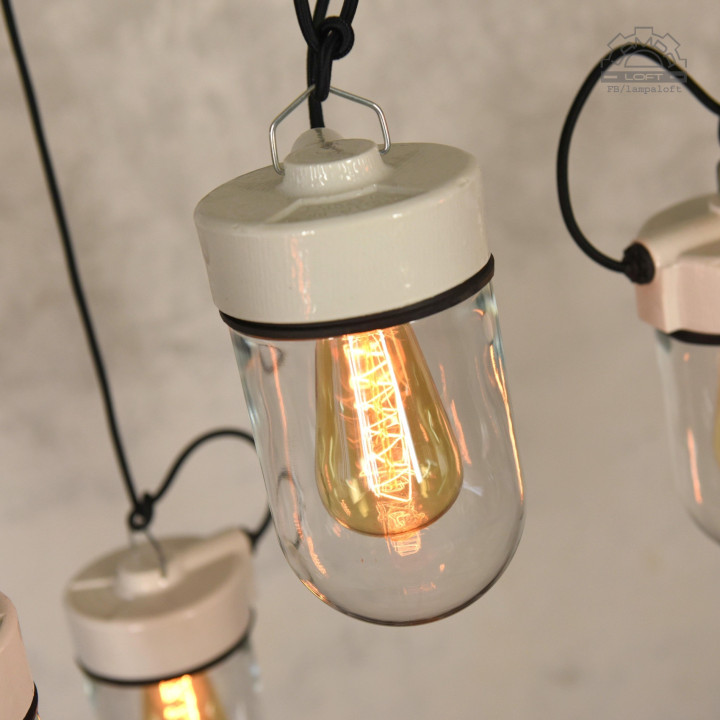 Wisząca lampa porcelanowa