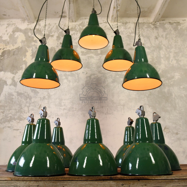 Odrestaurowane lampy industrialne OBg-3