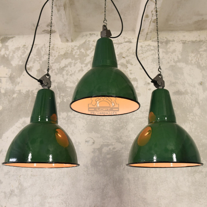 Odrestaurowane lampy industrialne OBg-3