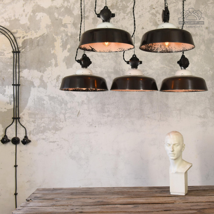 Bakelitowe lampy z lat 50'