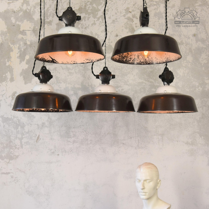 Bakelitowe lampy z lat 50'