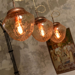 Lampy z kloszem szklanym z lat 70'