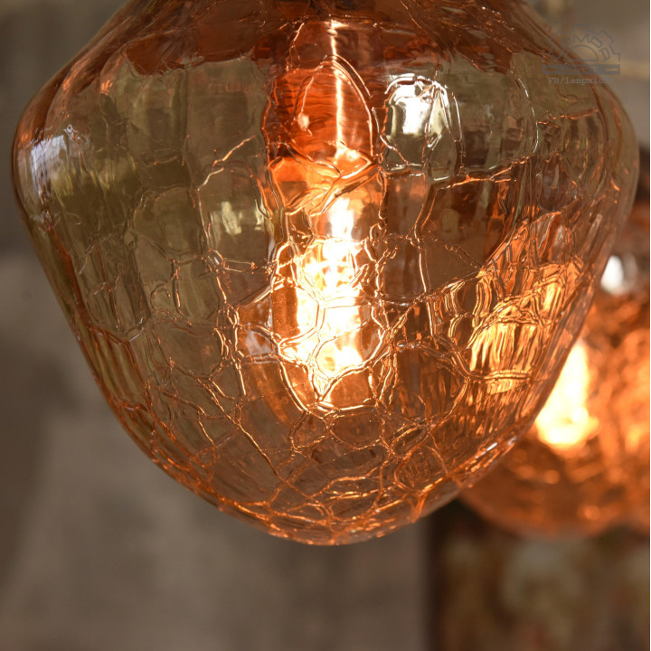 Lampy z kloszem szklanym z lat 70'