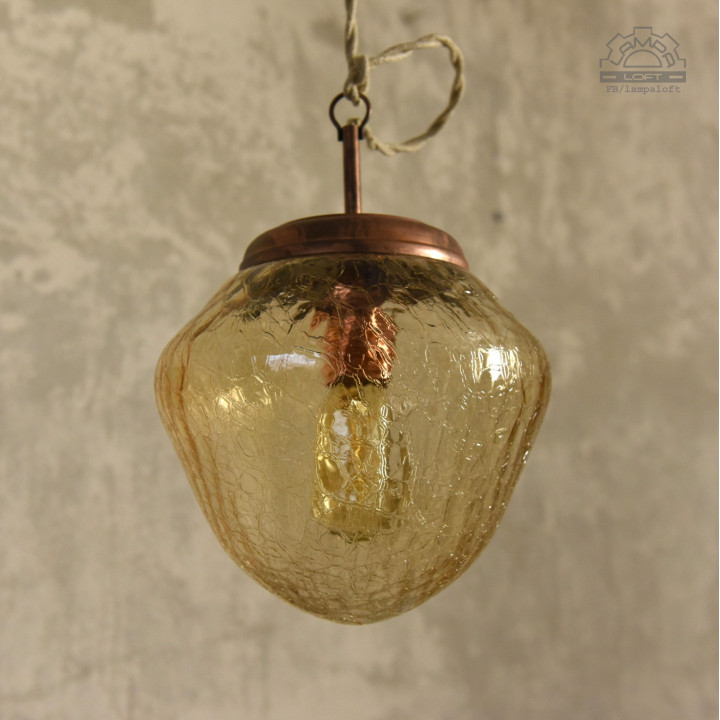 Lampy z kloszem szklanym z lat 70'