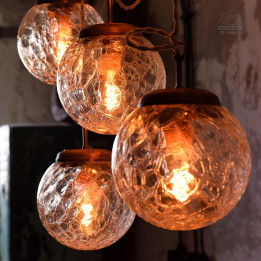 Lampy z kloszem szklanym z lat 70'