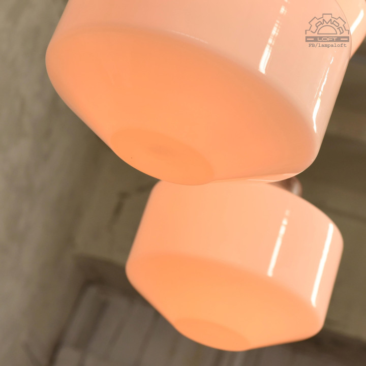 Lampy z kloszem szklanym opalowym z lat 70'