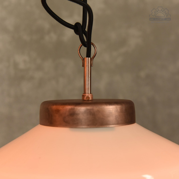 Lampy z kloszem szklanym opalowym z lat 70'