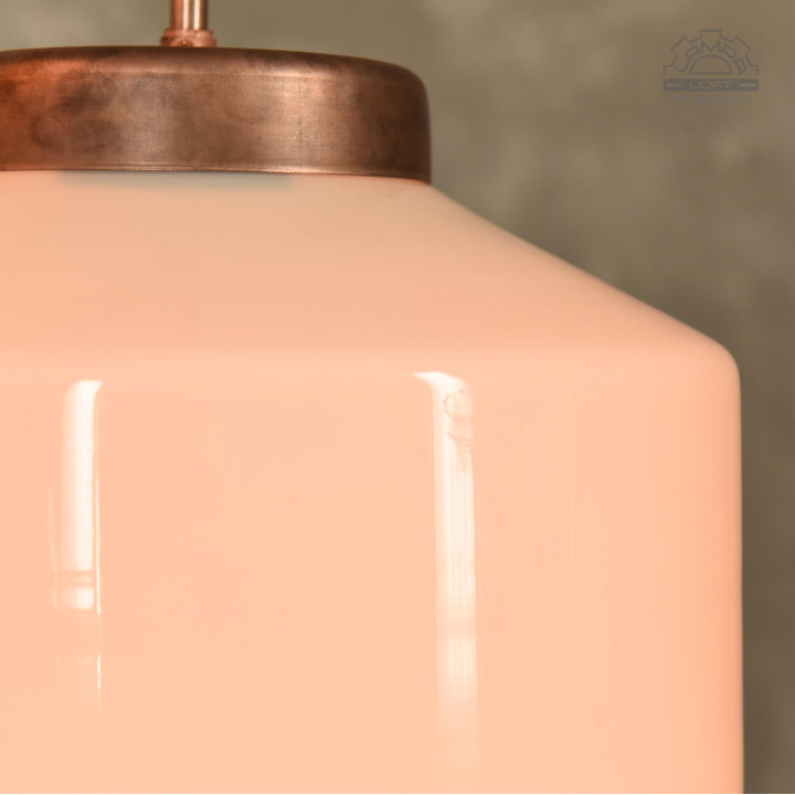 Lampy z kloszem szklanym opalowym z lat 70'