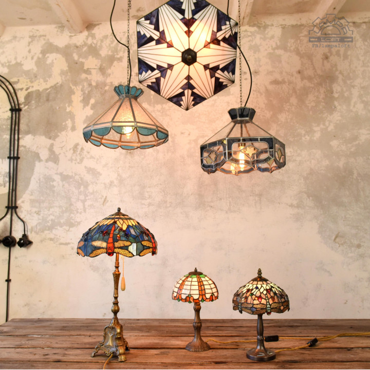 Lampy witrażowe w stylu Tiffany