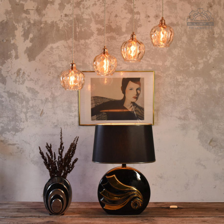 Lampa szklana z lat 70'