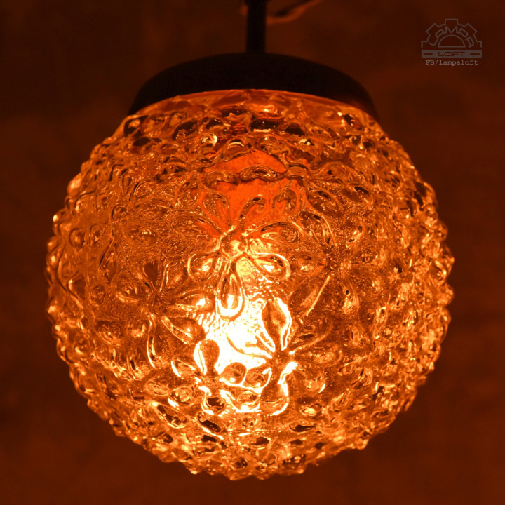 Lampy z kloszem szklanym z lat 70'