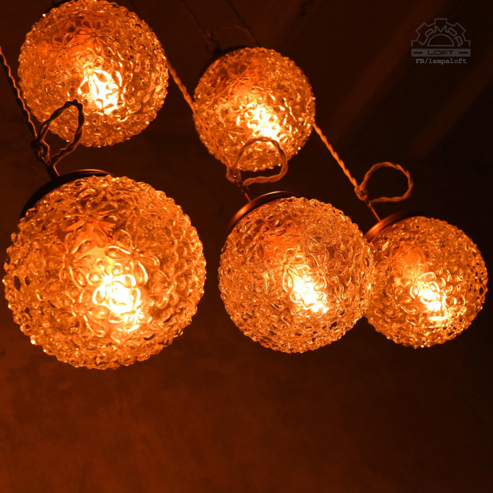 Lampy z kloszem szklanym z lat 70'