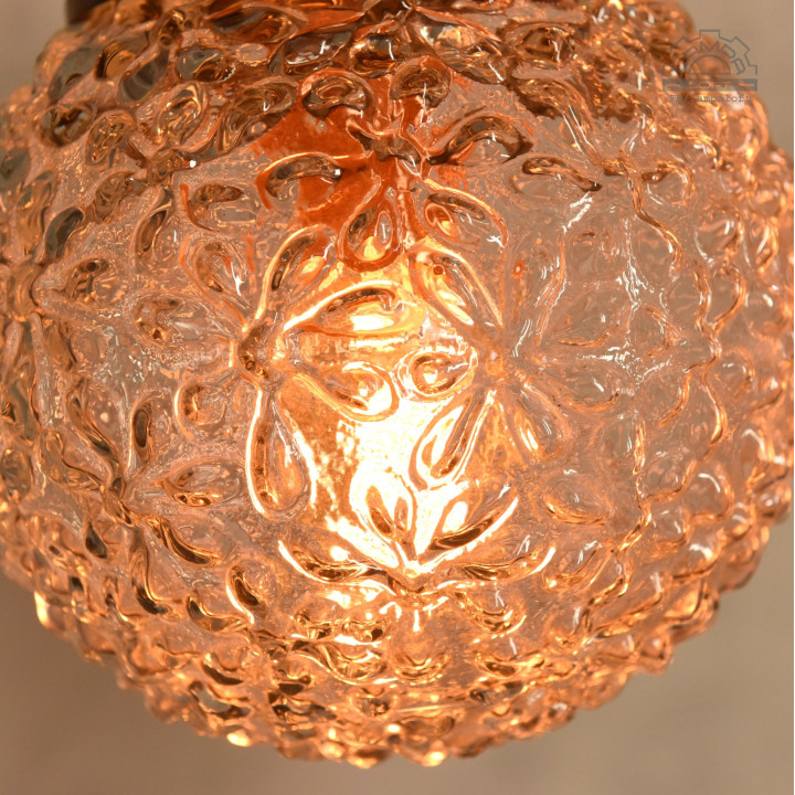 Lampy z kloszem szklanym z lat 70'