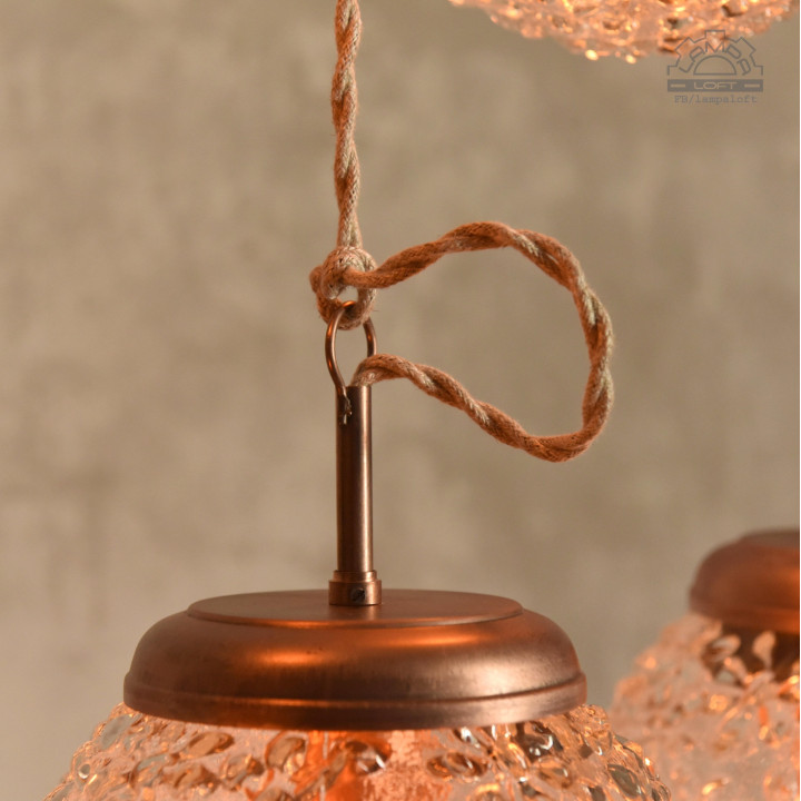Lampy z kloszem szklanym z lat 70'