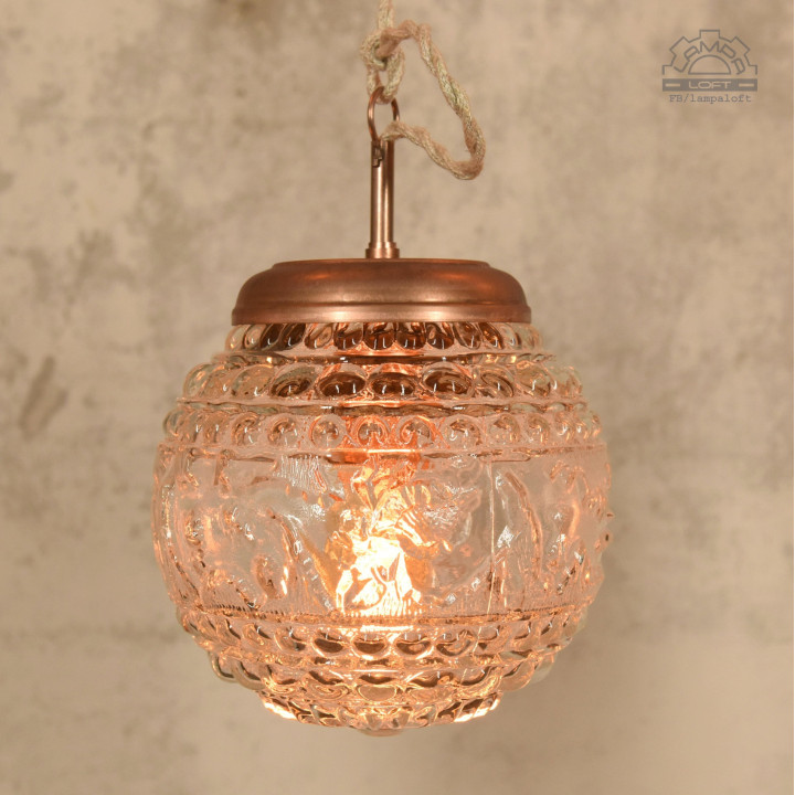 Lampy z kloszem szklanym z lat 70'