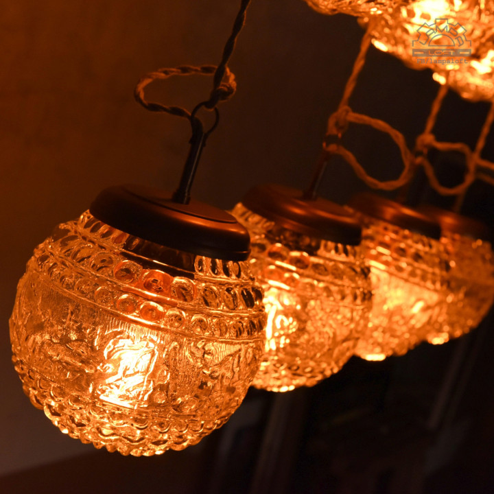 Lampy z kloszem szklanym z lat 70'