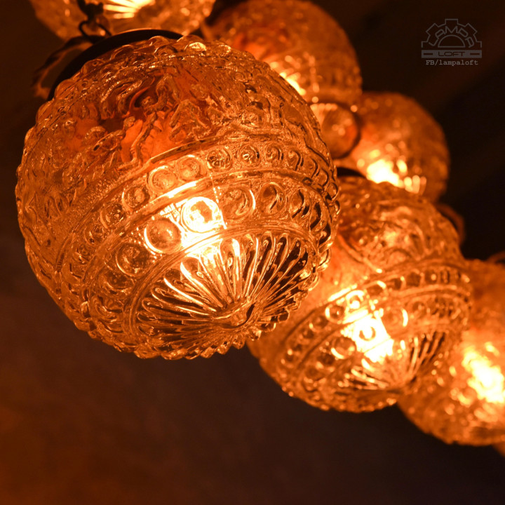 Lampy z kloszem szklanym z lat 70'
