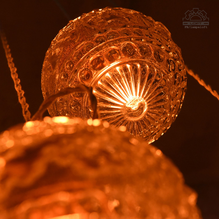 Lampy z kloszem szklanym z lat 70'