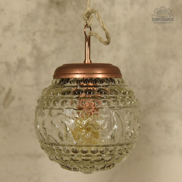 Lampy z kloszem szklanym z lat 70'