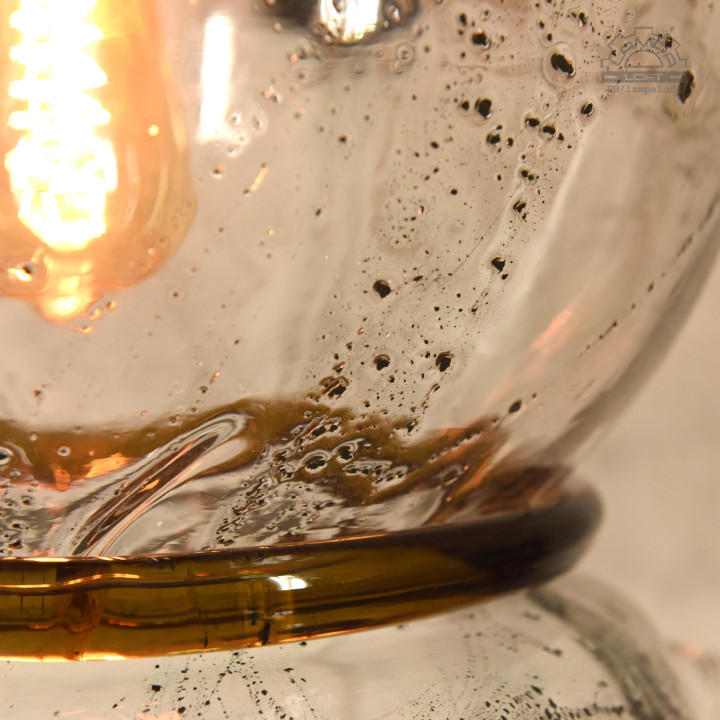 Lampa Fischer Leuchten z kloszem szklanym Murano lata 60'