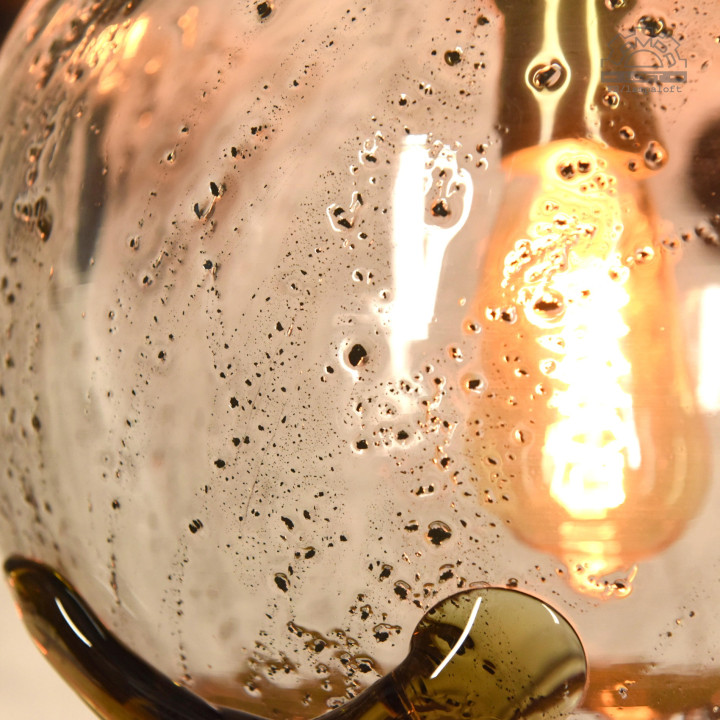 Lampa Fischer Leuchten z kloszem szklanym Murano lata 60'