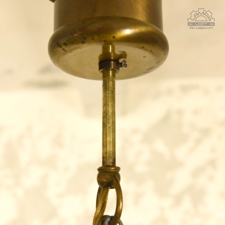 Lampa Fischer Leuchten z kloszem szklanym Murano lata 60'