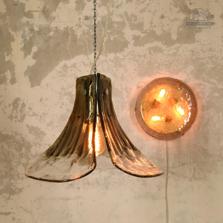 Kalmar Murano  Lampa wisząca projekt Carlo Nason  Vintage lata 70.