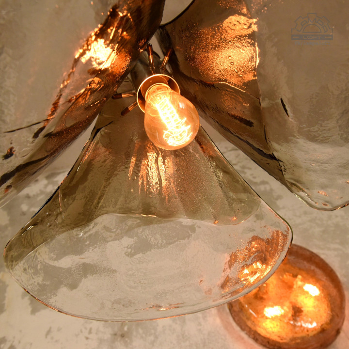 Kalmar Murano  Lampa wisząca projekt Carlo Nason  Vintage lata 70.