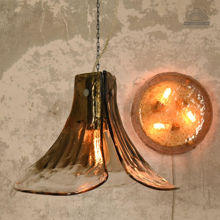 Kalmar Murano  Lampa wisząca projekt Carlo Nason  Vintage lata 70.